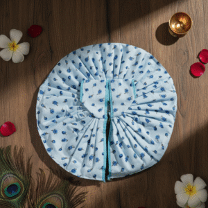 Yugalkishor Shringar Soft Cotton Sky Blossom Daily Seva Poshak