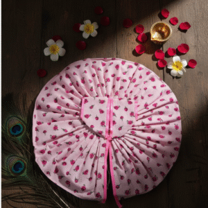 Yugalkishor Shringar Cool Cotton Nitya Shringar Rose Print Dress (Focuses on the breathable fabric and daily/seasonal purpose.)