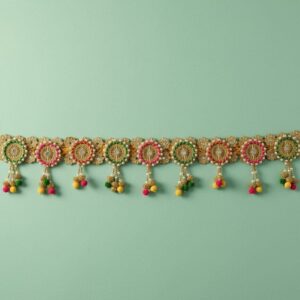 Yugalkishor Shringar - Multi-Color Pearl Drop Bandarwal