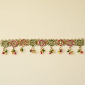 Yugalkishor Shringar - Multi-Color Pearl Drop Bandarwal