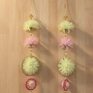 Yugalkishor Shringar - Designer Floral Chakra Latkan Pair