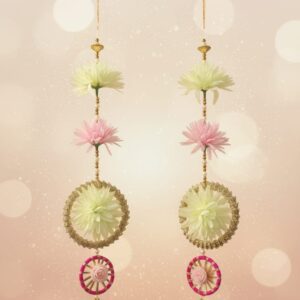 Yugalkishor Shringar - Designer Floral Chakra Latkan Pair